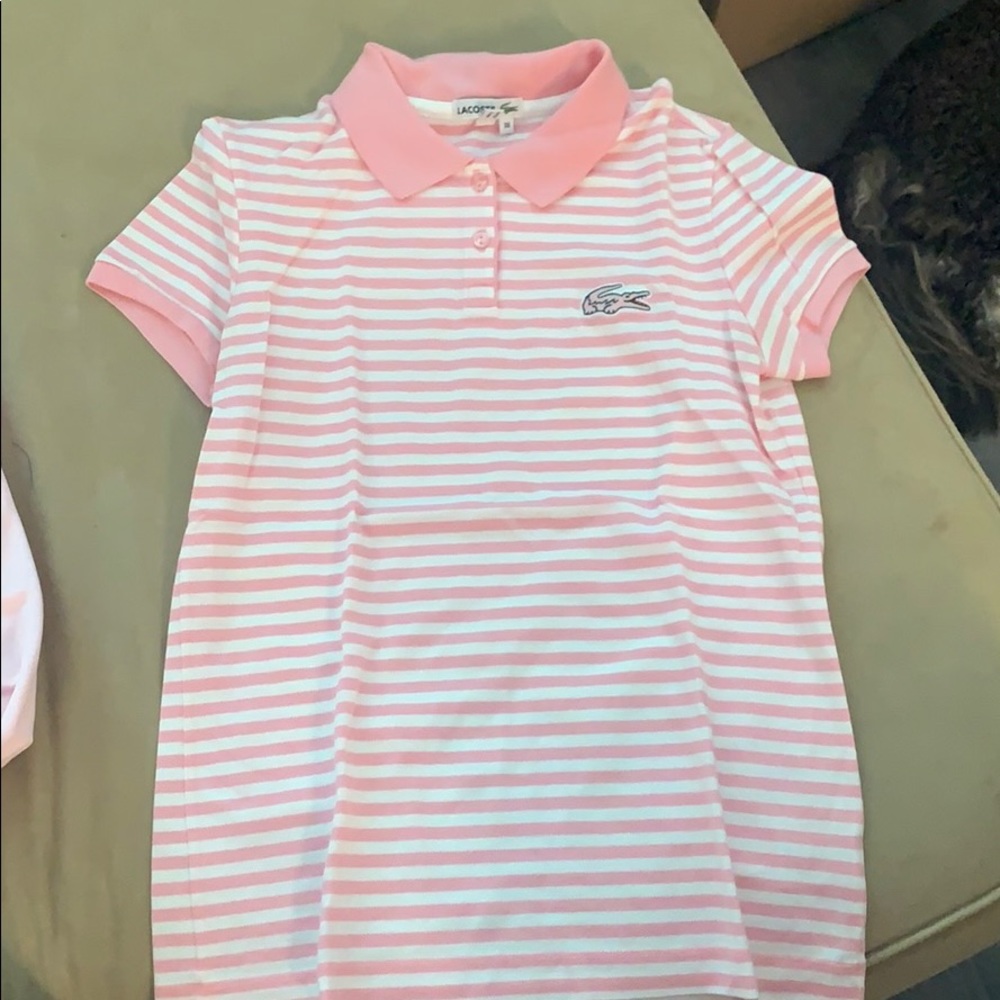 Pink Striped Lacoste- Woman’s 38- NWOT